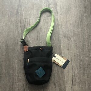 United By Blue Black and Green Water Bottle Sling Bag